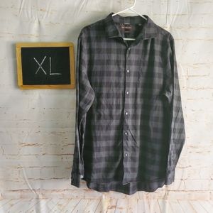 Michael Kors Plaid Button Down Shirt Size XL